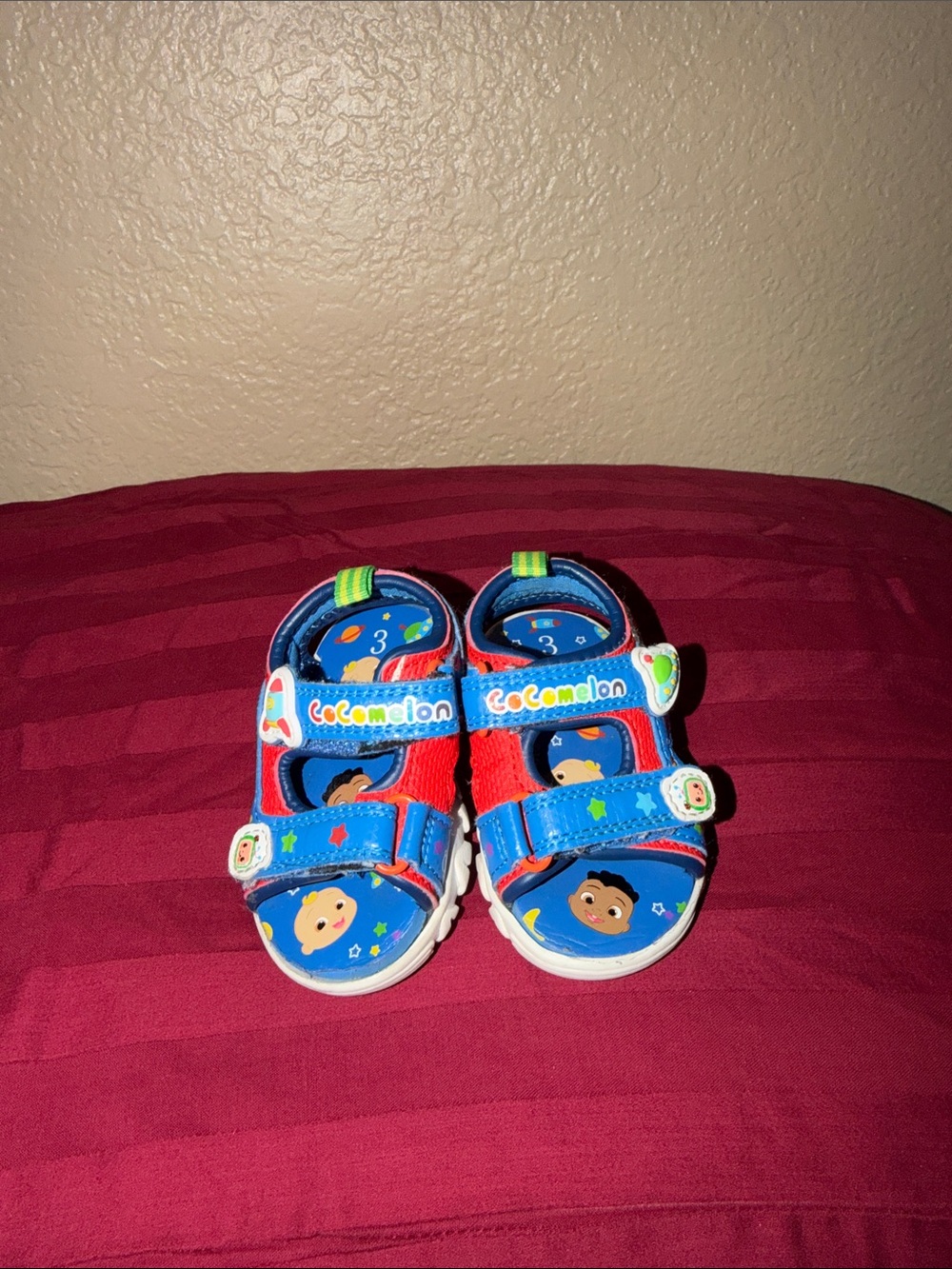 Cocomelon Blue and Red Kids Sandals - Toddler Adjustable Straps
